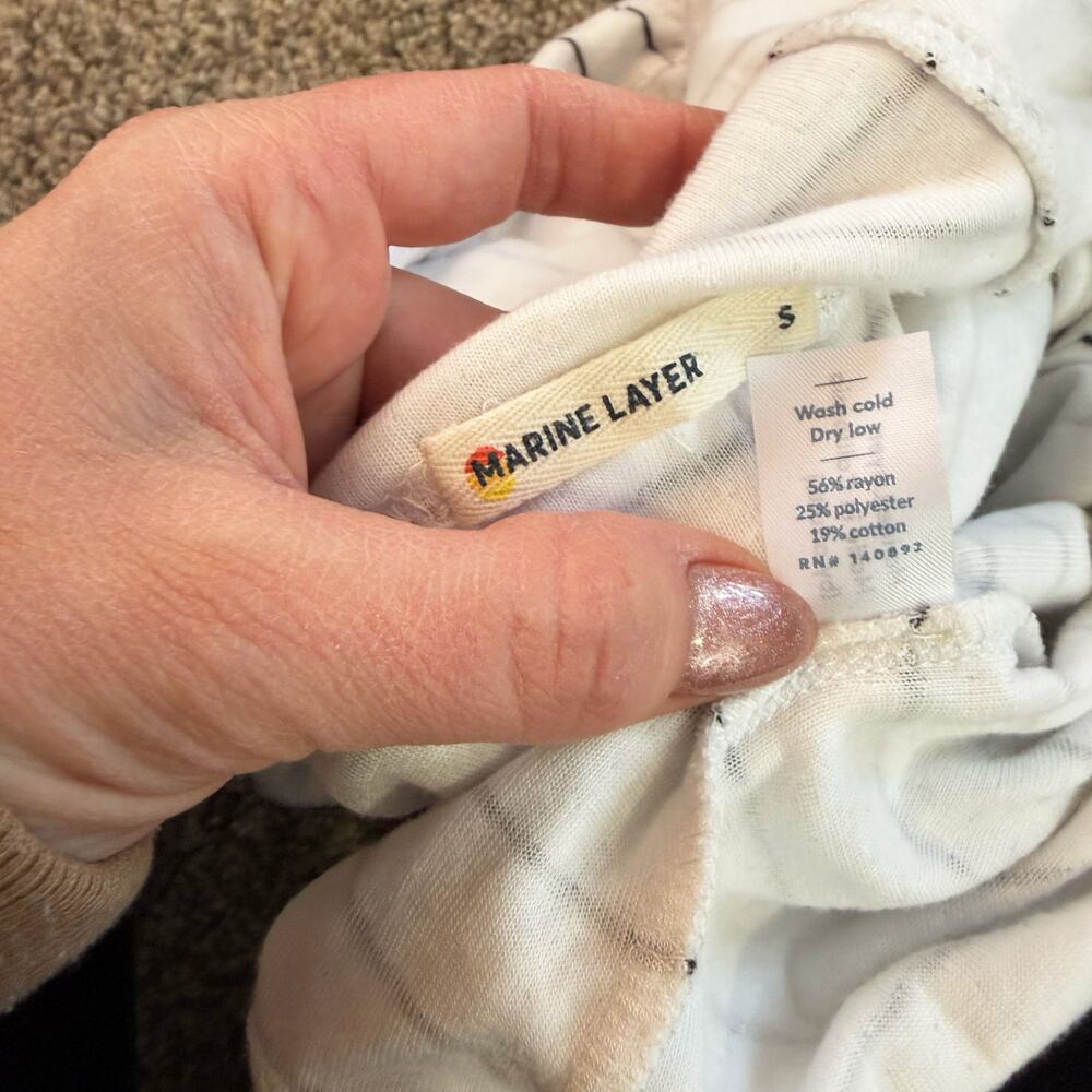 Marine Layer Playa Hoodie Stripe Small - Picture 4 of 5